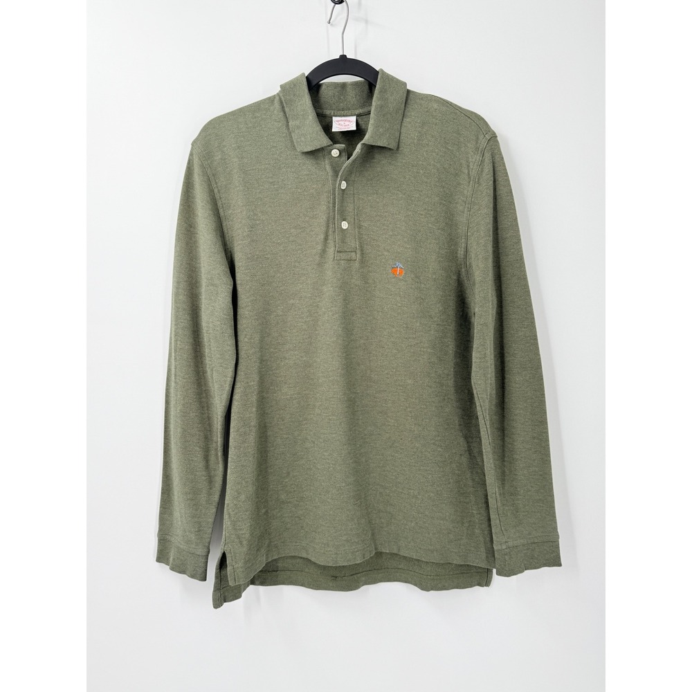 Brooks Brothers Cotton Pique Polo Mens S Long Sleeve Preppy business casual